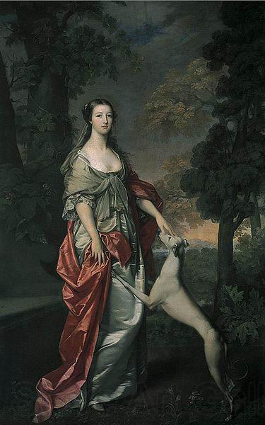 Gavin Hamilton Portrait of Elizabeth Gunning, Duchess of Hamilton Norge oil painting art